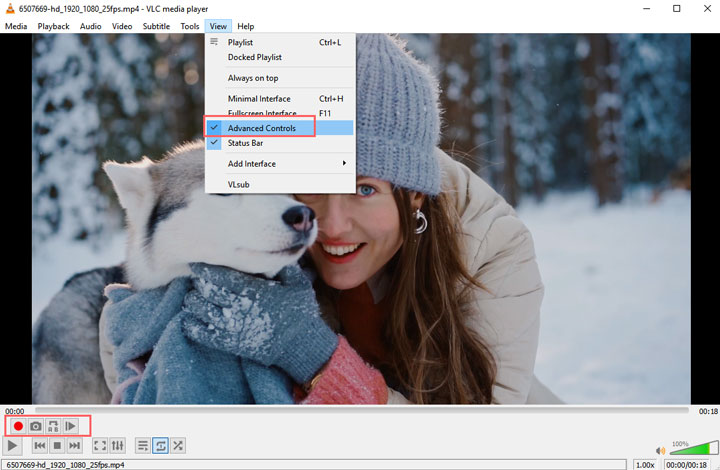 Turn on Advanced Controls in VLC