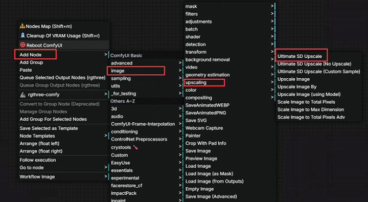 Ultimate SD Upscale node