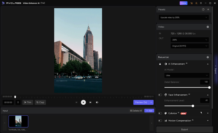 AVCLabs deblur video