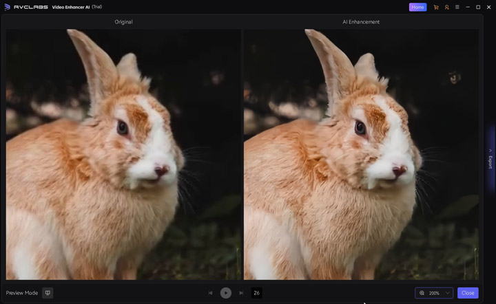 Sharpen video with AVCLabs Test 3