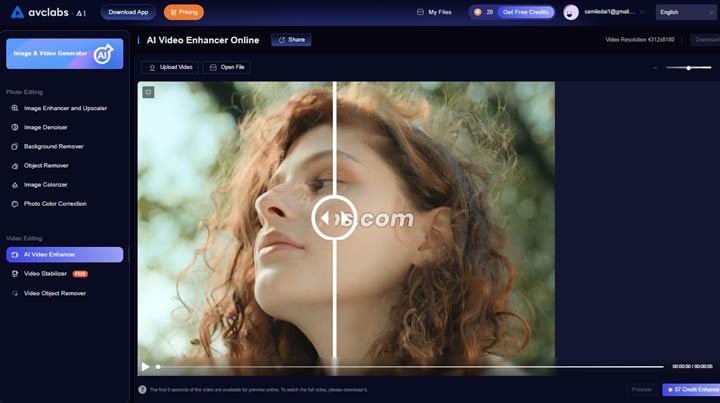 unblur a video via avclabs online