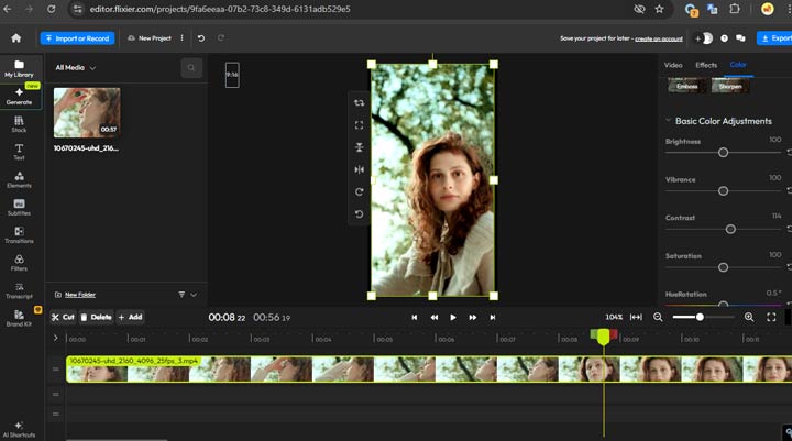 unblur a video via flixer