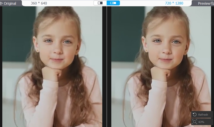 Unblur a heavily compressed video with VideoProc