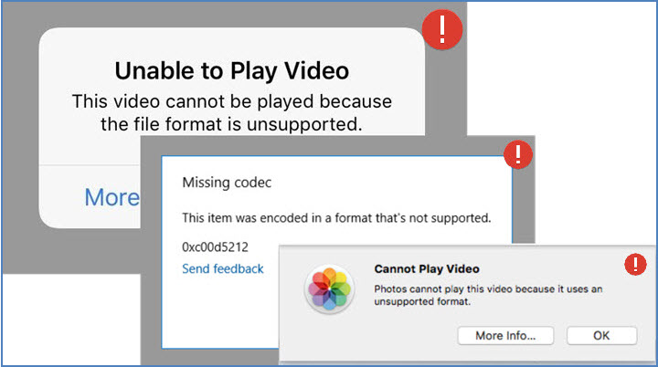 Unsupported video format error