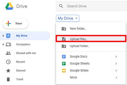 upload iPhone video to Google Drive