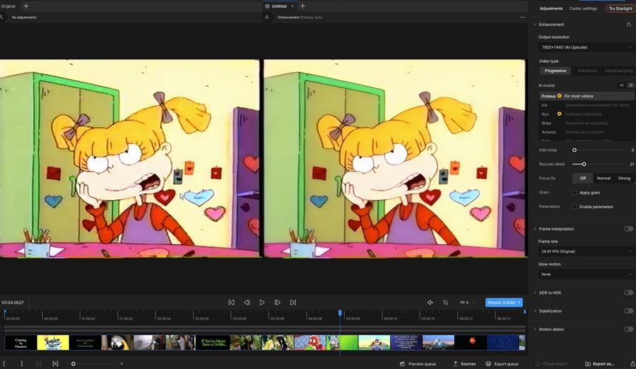 Upscale VHS Footage with Topaz Video