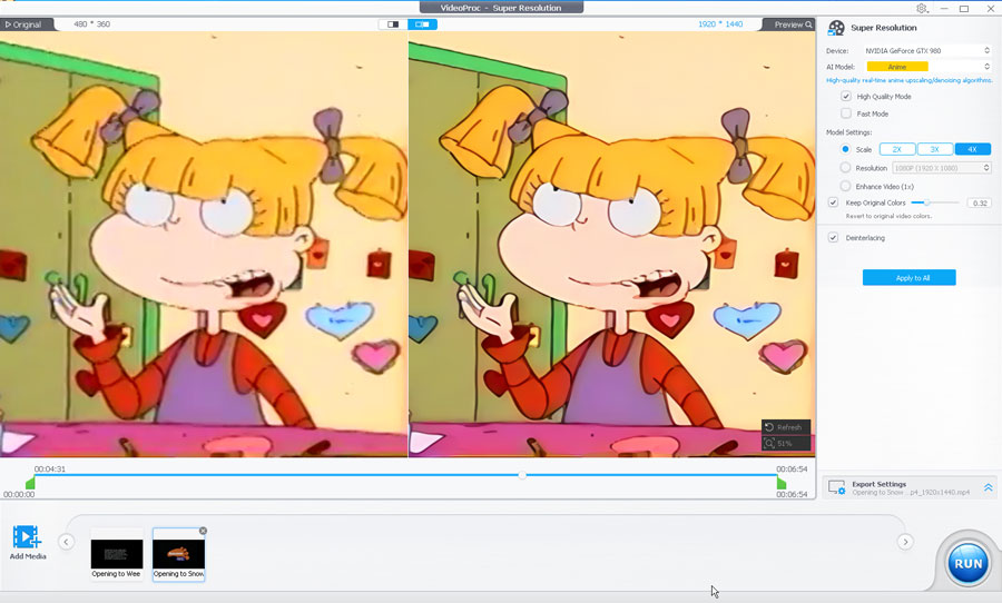 Upscale VHS Footage with VideoProc Converter AI