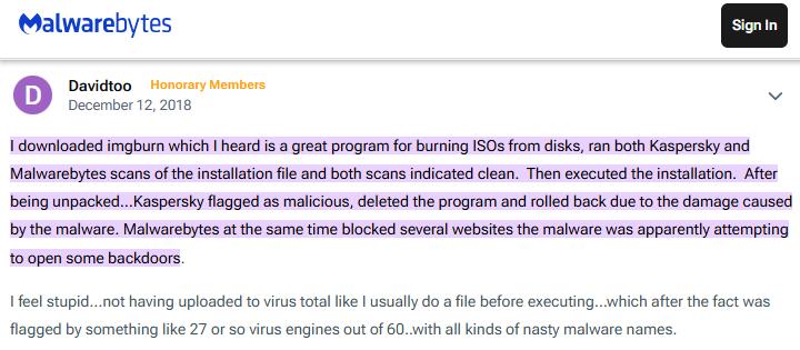 user report bundled adware in the installer