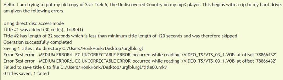Medium Error