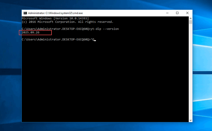 Verify yt-dlp installation