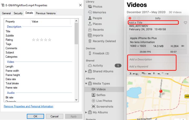 Native OS Video Metadata Editor