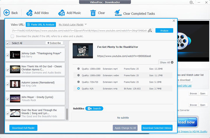 VideoProc Converter AI analyzes and downloads URLs