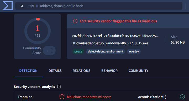 Security Testing Results for JDownloader