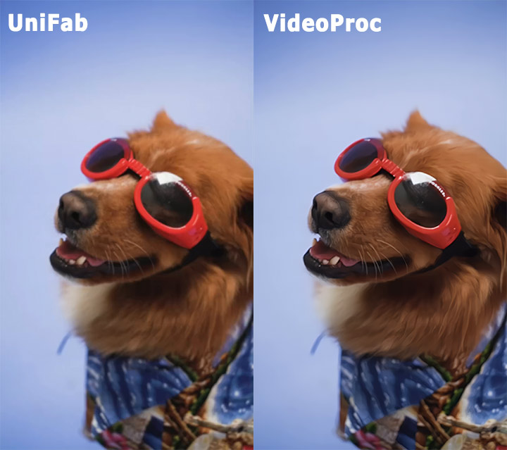 Video Super Auflösung Test 28 - VideoProc vs UniFab