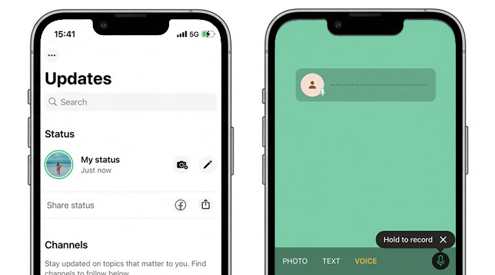 WhatsApp Text Status