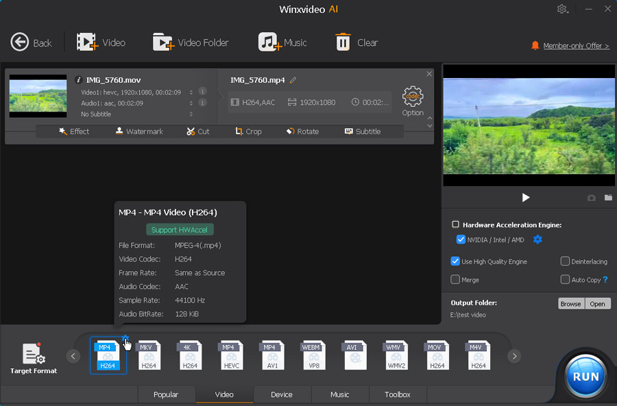 Winxvideo AI conversion 2