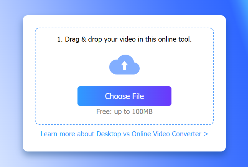 Interface of Online Free Video Converter