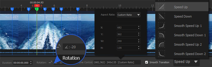 Moiton Keyframe Parameters Bar