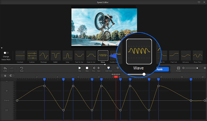 Use Wave Effect in Sports Video