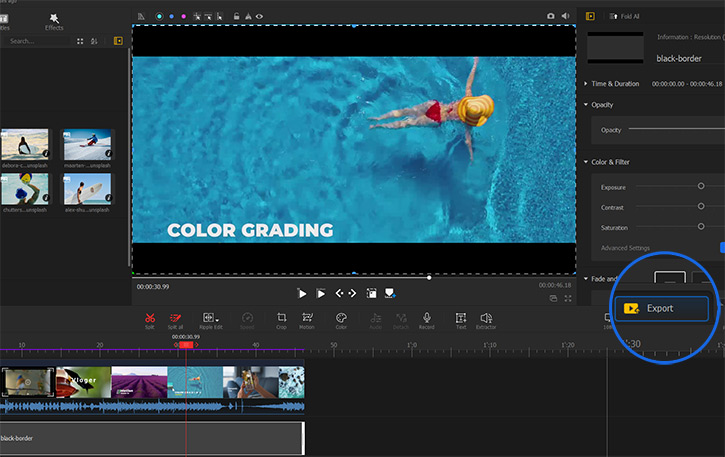 add black bar png in VideoProc Vlogger