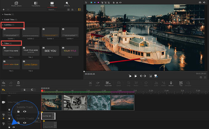 Add titles and subtitles