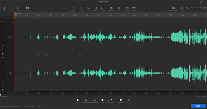 Audio Silence detection results