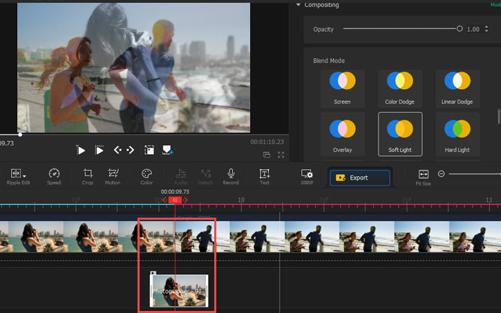 Use blend mode for transition