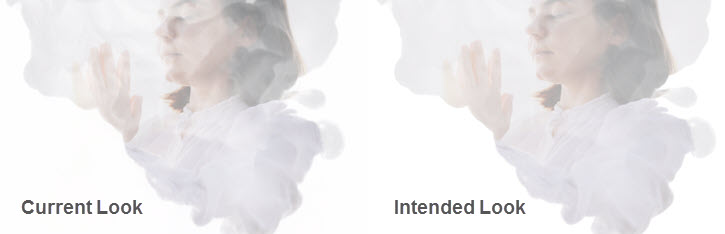 Current Look vs Intended Look in Blend