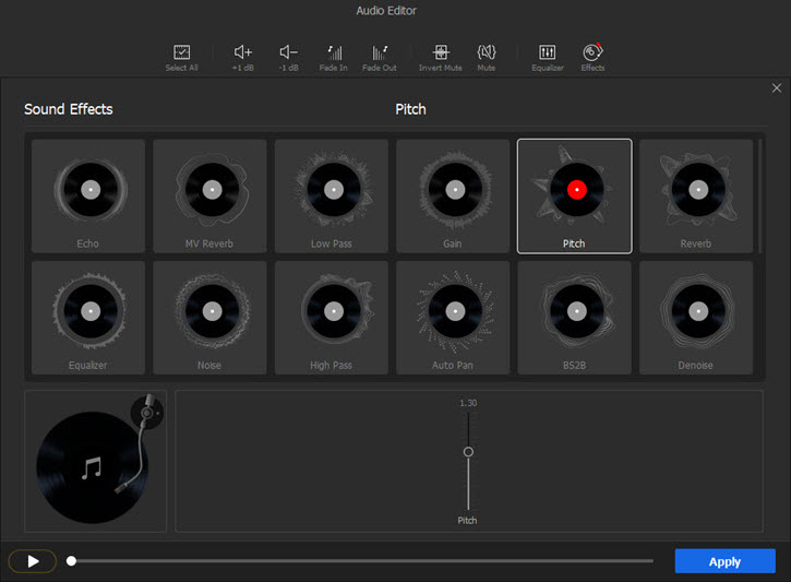 Change voice with audio editor