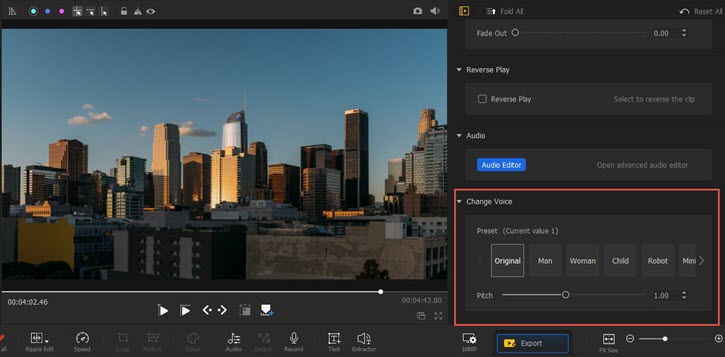 change voice with preset pitch effects