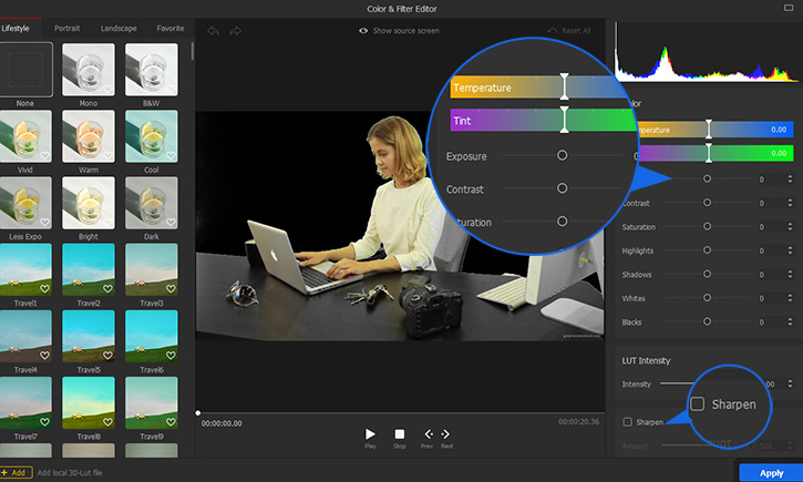 Parameters under Edit Panel