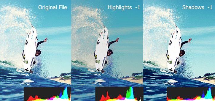 하이라이트 대 그림자