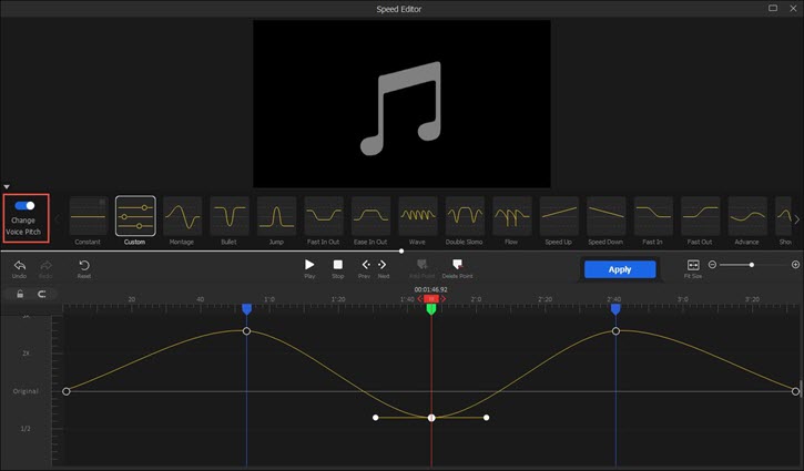 change voice with speed editor