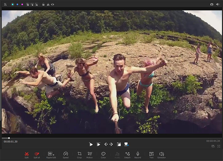 GoPro fisheye footage