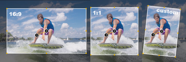 Reframe for social sharing via Motion Crop