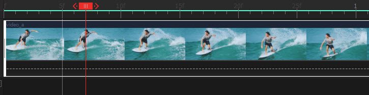 Move playhead frame by frame