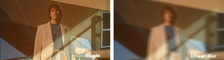 Ripple and Linear Blur Transitions