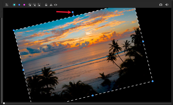 Rotate video by dragging