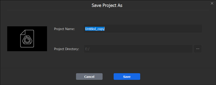 Save Project As