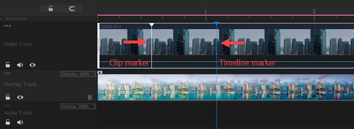 Timeline marker vs clip marker