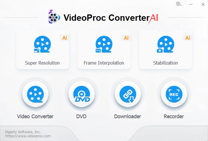 Launch VideoProc Converter and Choose Video Menu