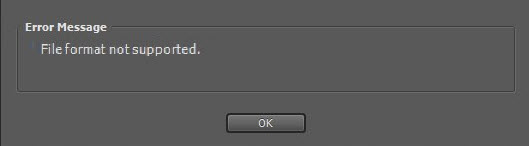 I am getting an error “The version of this file is not compatible