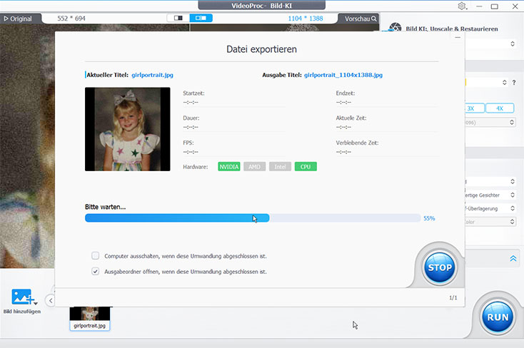 VideoProc AI Face Restoration - Step 3