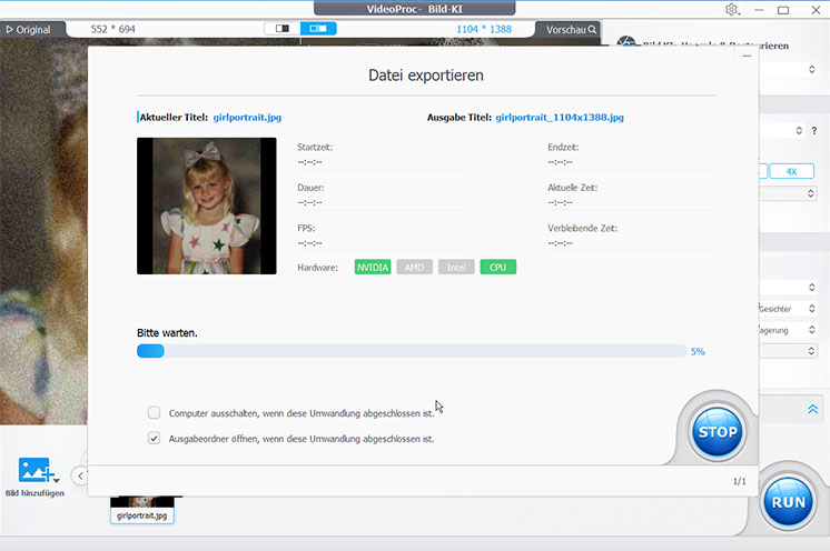 VideoProc AI Face Restoration - Step 3