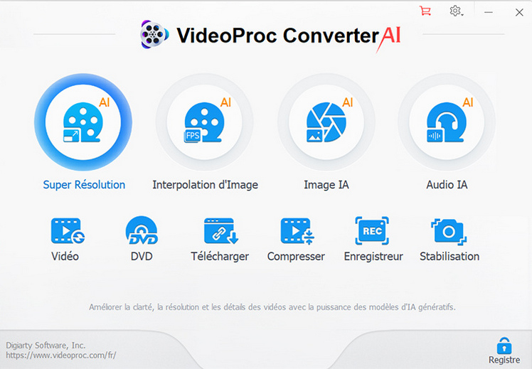 VideoProc Super Résolution IA - Step 1