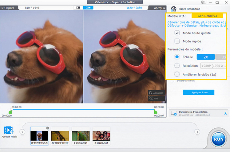 VideoProc Super Résolution IA - Step 2
