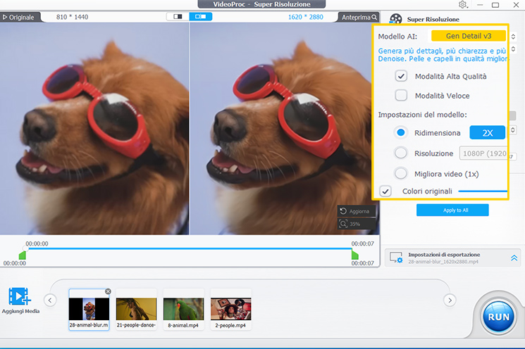 VideoProc Super Risoluzione - Step 2