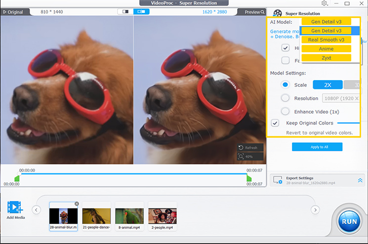 VideoProc AI Super Resolution - Step 2