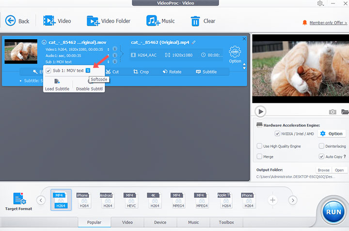 Enable the Softcode Mode
