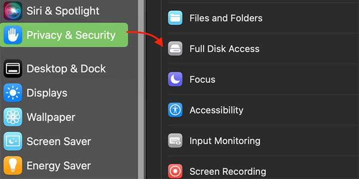 Configure macOS file and disk permissions